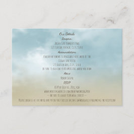 An der Küste Surf Strand Hochzeiten Details Begleitkarte