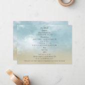 An der Küste Surf Strand Hochzeiten Details Mitteilungskarte (Vorderseite/Rückseite Beispiel)
