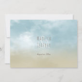 An der Küste Surf Strand Hochzeiten Details Mitteilungskarte (Rückseite)