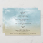 An der Küste Surf Strand Hochzeiten Details Mitteilungskarte (Vorne/Hinten)