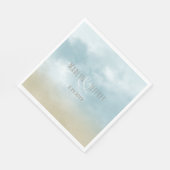 An der Küste Surfstrand Hochzeit Serviette (Ecke)