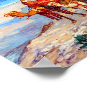 An der Küste von Tanger am Atlantik Poster (Ecke)