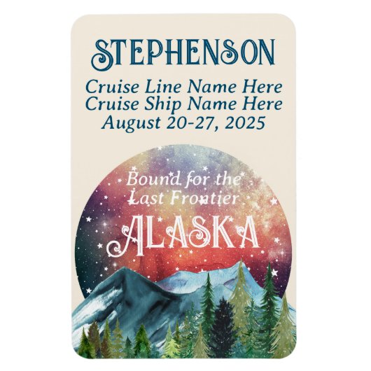 An der letzten Alaska-Kreuzfahrttür gebunden Magnet (Vertikal)