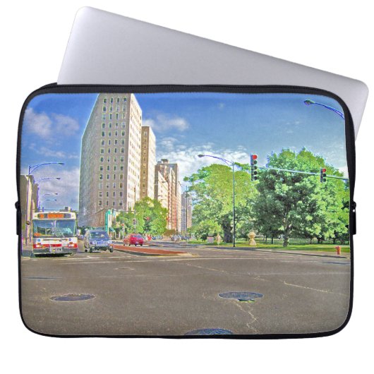 An der Lincoln Avenue Laptopschutzhülle (Vorderseite)