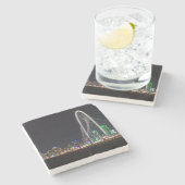 An der Margaret Hunt Hill Bridge Steinuntersetzer (Seitenansicht)