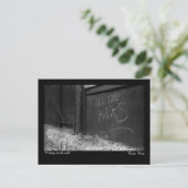 An der Mauer schreiben Postkarte (Stehend Vorderseite)