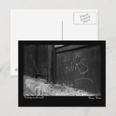 An der Mauer schreiben Postkarte (Vorne/Hinten)