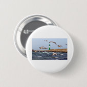 An der Mole in Warnemünde an der Ostsee Button (Vorne & Hinten)