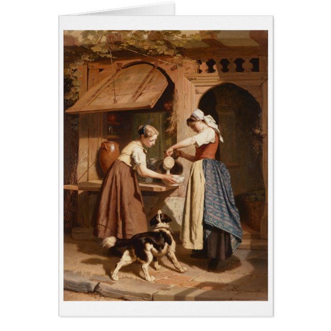 An der Molkerei 1866 (Öl auf Platte) (Vorne)