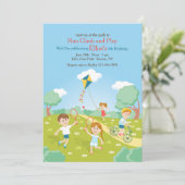 An der Park-Geburtstags-Einladung Einladung (Stehend Vorderseite)