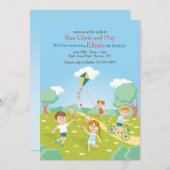 An der Park-Geburtstags-Einladung Einladung (Vorne/Hinten)