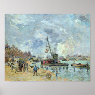 An der Quay de Bercy in Paris, 1874 Poster