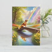 An der Rainbow Bridge Dog Sympathy Card (Stehend Vorderseite)