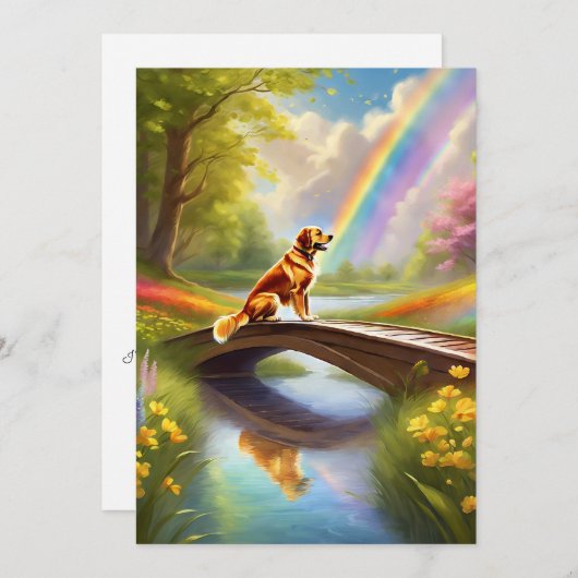 An der Rainbow Bridge Dog Sympathy Card (Vorne/Hinten)
