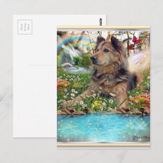 An der Rainbow Bridge gewartet Postkarte (Vorne/Hinten)