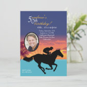 An der Rennen-Foto-Einladung Einladung (Stehend Vorderseite)