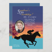 An der Rennen-Foto-Einladung Einladung (Vorne/Hinten)