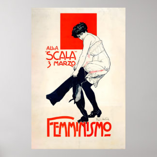 An der Scala Feminismus 1906 POSTERDRUCK A5-A1 Poster