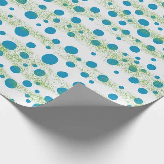 An der See Blau und Grün abstrakte Design Geschenkpapier (Ecke)