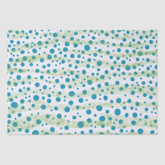 An der See Blau und Grün abstrakte Design Seidenpapier (Vorderseite)