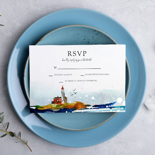 An der See RSVP Karte
