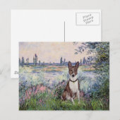 An der Seine - Basenji Postkarte (Vorne/Hinten)