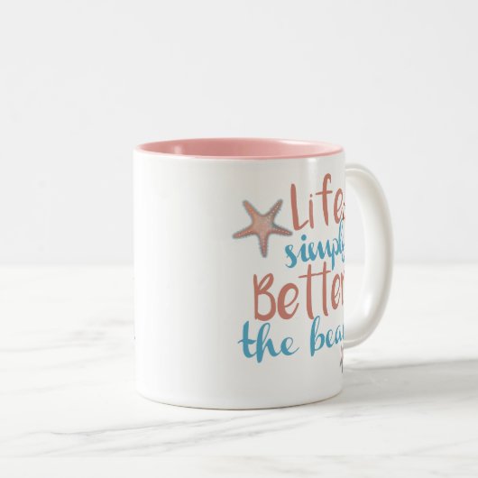 An der Tasse am Strand ist das Leben einfach besse (VorderseiteRechts)