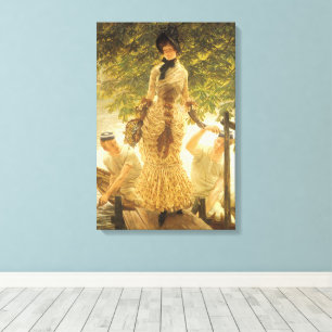 An der Themse von James Tissot, Vintage Realismus Leinwanddruck