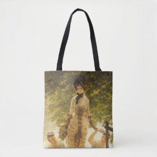 An der Themse von James Tissot, Vintage Realismus Tasche