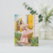 An der Tür gefangen Postkarte (Stehend Vorderseite)