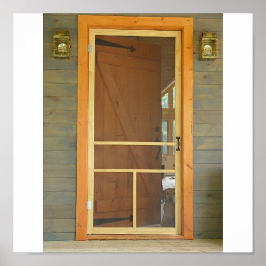 an der Tür gewartet Poster (Vorne)