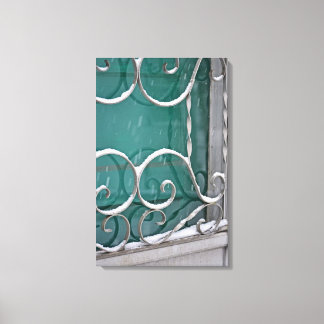 An der Tür Leinwanddruck