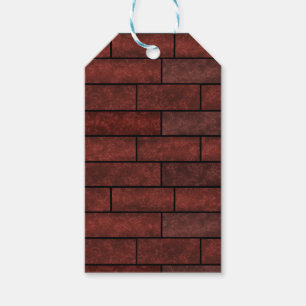 An der Wand braun-orangefarbene, aus nahtlosen Ste Geschenkanhänger