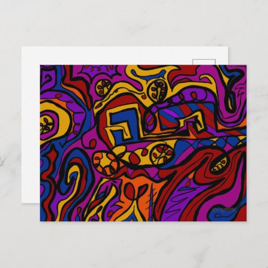 An der Wand Postkarte (Vorne/Hinten)