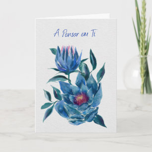 An Dich denken – Hellebores Blaue Blumenkarte Karte