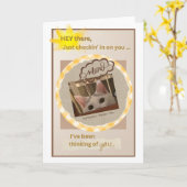 An dich denken: Meow=Du Karte (Gelbe Blume)