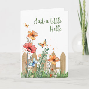 An Dich denkend Frühling Hallo Blumen Schmetterlin Karte