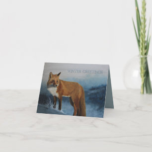 An Dich Denkend - Winterfuchs Karte