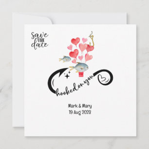 An dich gekettete Angelfans Hochzeit Aquarell Save The Date