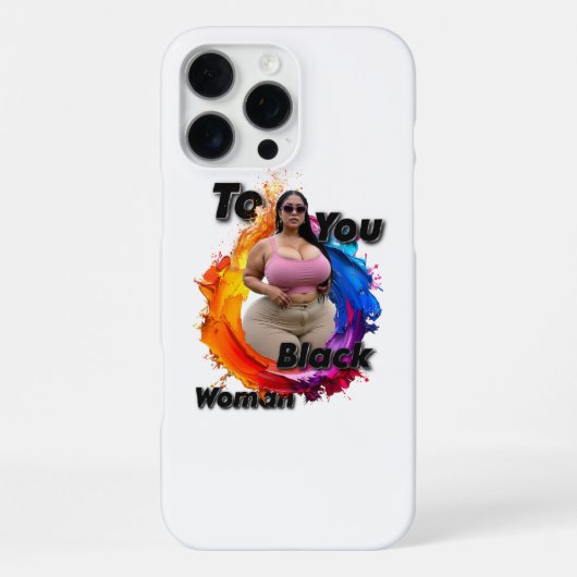 An Dich, schwarze Frau iPhone Hülle (Rückseite)