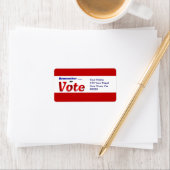 an die Abstimmung erinnern Adressaufkleber (Insitu)