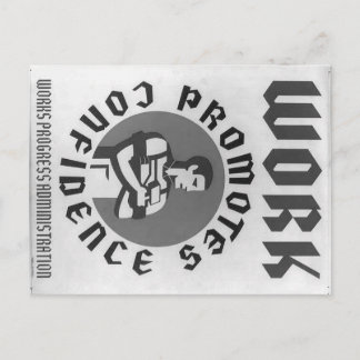 An die Arbeit gehen Postkarte