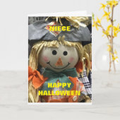 **AN DIE JUNGE NIECE** IN DER HALLOWEEN KARTE (Gelbe Blume)
