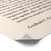 "An die Söhne" Poesie drucken Poster (Ecke)