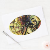 An die unbekannte Stimme von Kandinsky Ovaler Aufkleber (Umschlag)