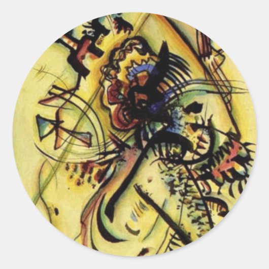 An die unbekannte Stimme von Kandinsky Runder Aufkleber (Vorderseite)
