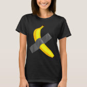 An die Wand geklebte Banane Weihnachts-Pyjama Silv T-Shirt (Vorderseite)