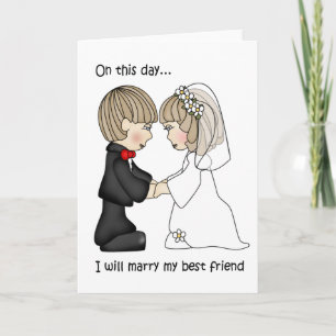 An diesem Tag Hochzeitkarte Karte