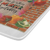 An dieser Stelle ermordete ich Gemüse - SCHNITTSTE Schneidebrett (Ecke)