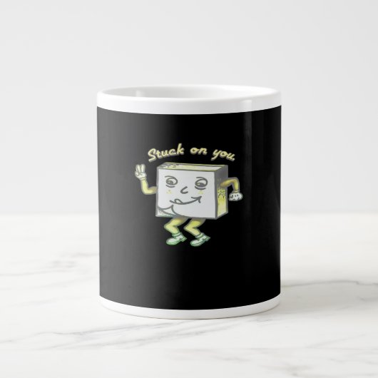 An dir kleben Post It Minimaler moderner Stil  Jumbo-Tasse (Vorderseite)